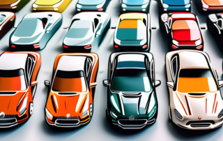 Several different types of car paint pens