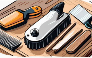 Various tools such as a sandpaper