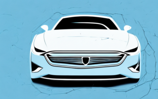 A car with sections of transparent car film applied