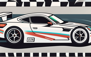 A racing car with sleek