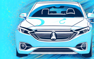 A brand-new car with a glossy