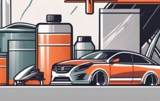 A variety of car care products on a table