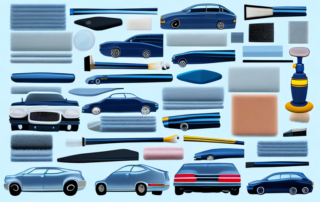 Various car care products like wax