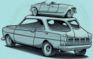 A car on a steep hill