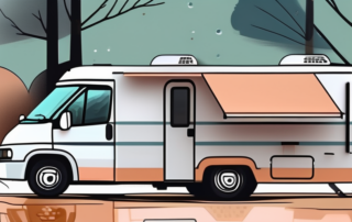 A motorhome with a ceramic coating appearing dull and chipped