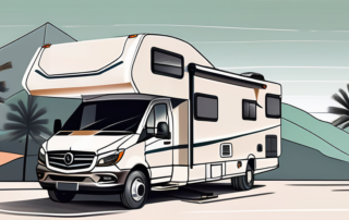 A motorhome with a glossy ceramic coating