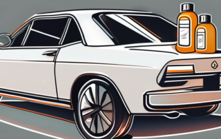 Various car detailing tools such as a buffer