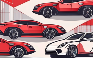 Several red cars