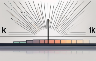 A measuring scale with increments leading up to 1k