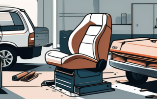 A car interior focusing on damaged seats