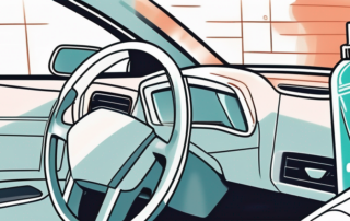 A car interior focusing on the windshield