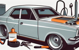 A car with visible paint damage on one side