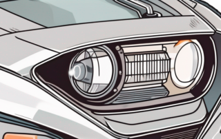 A xenon headlight being repaired