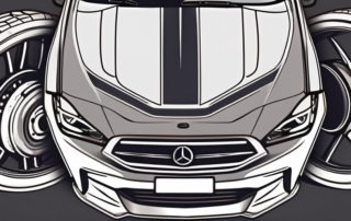 A car with its hood open