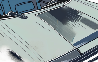 A car with visible scratches on its surface