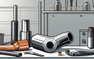 A car exhaust pipe with a visible hole in it