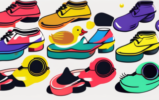 A variety of rubber items such as a boot