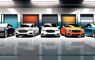 Various cars in different vibrant special paint finishes