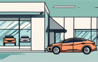 A used car with open doors