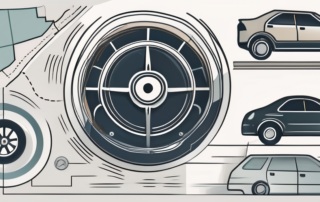 A variety of car parts such as steering wheels