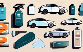 A variety of car care products like wax