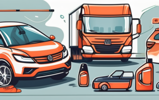 A few different types of vehicles (like a car