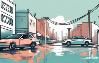 A car parked on a city street