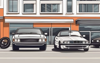 Various car parts like wheels
