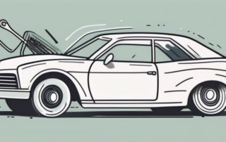 A white car with visible signs of surface rust