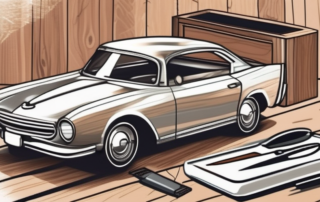 Various objects such as a car