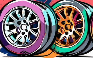 A set of car wheels