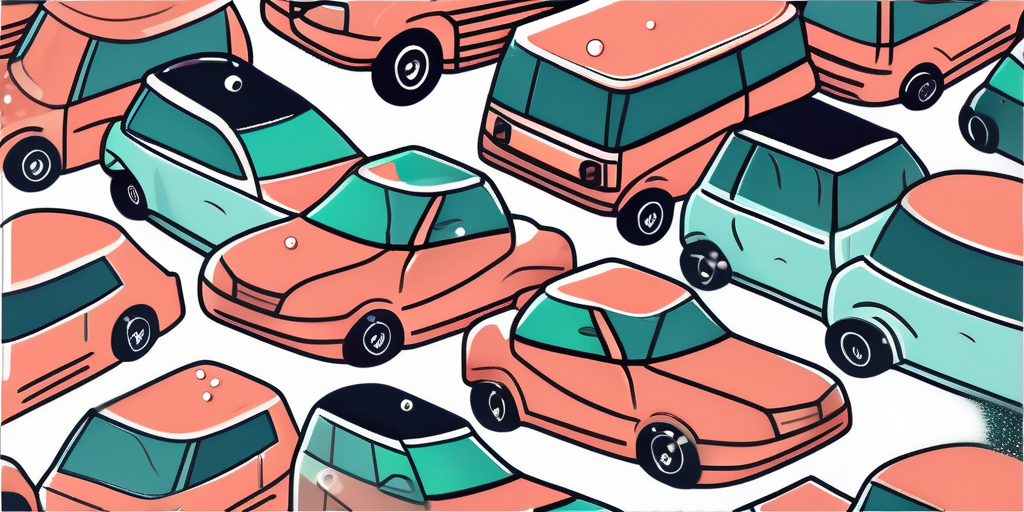 Several different types of car shampoos lined up on a shiny car hood