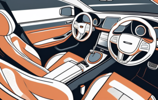 A car interior showing sparkling clean seats