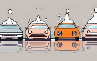 Several different types of cars lined up