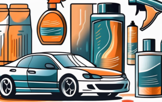 A car with visible scratches on its clear coat finish