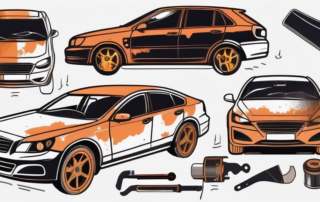 A car with a highlighted undercarriage