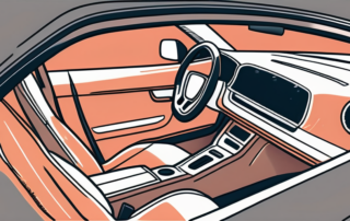 A car's plastic dashboard with visible scratches and tools like a microfiber cloth