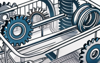 Various machine parts like gears