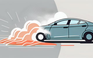 A car with a visible dent