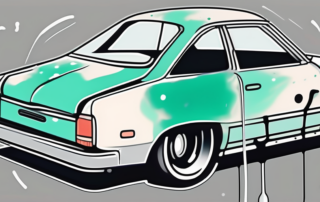 A car half-covered in fresh