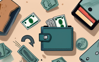 A wallet with money partially sticking out