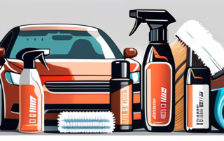 Various car care products such as polish