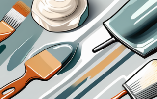 A ceramic surface being coated with a shiny