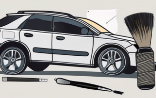 A car with noticeable stone chip damage on its paintwork