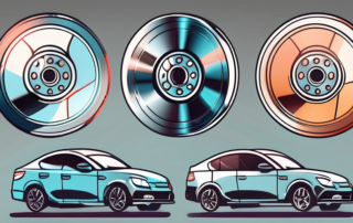 A variety of high-quality car polishing discs displayed next to a shiny