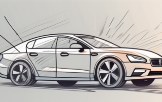A car with light scratches on the surface and various tools like polish