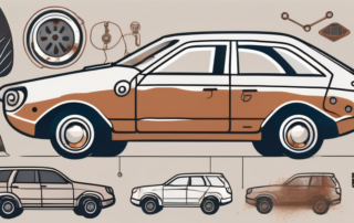 A car with a highlighted and detailed underbody