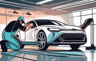 A car being polished and sealed