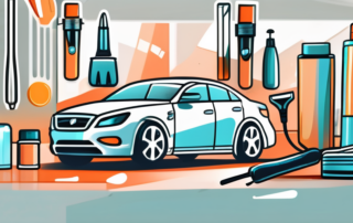 A car gleaming brightly after being polished