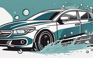 A high-pressure washer being used to clean a car